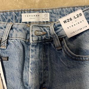 Topshop Petite Straight Leg Jeans 26P